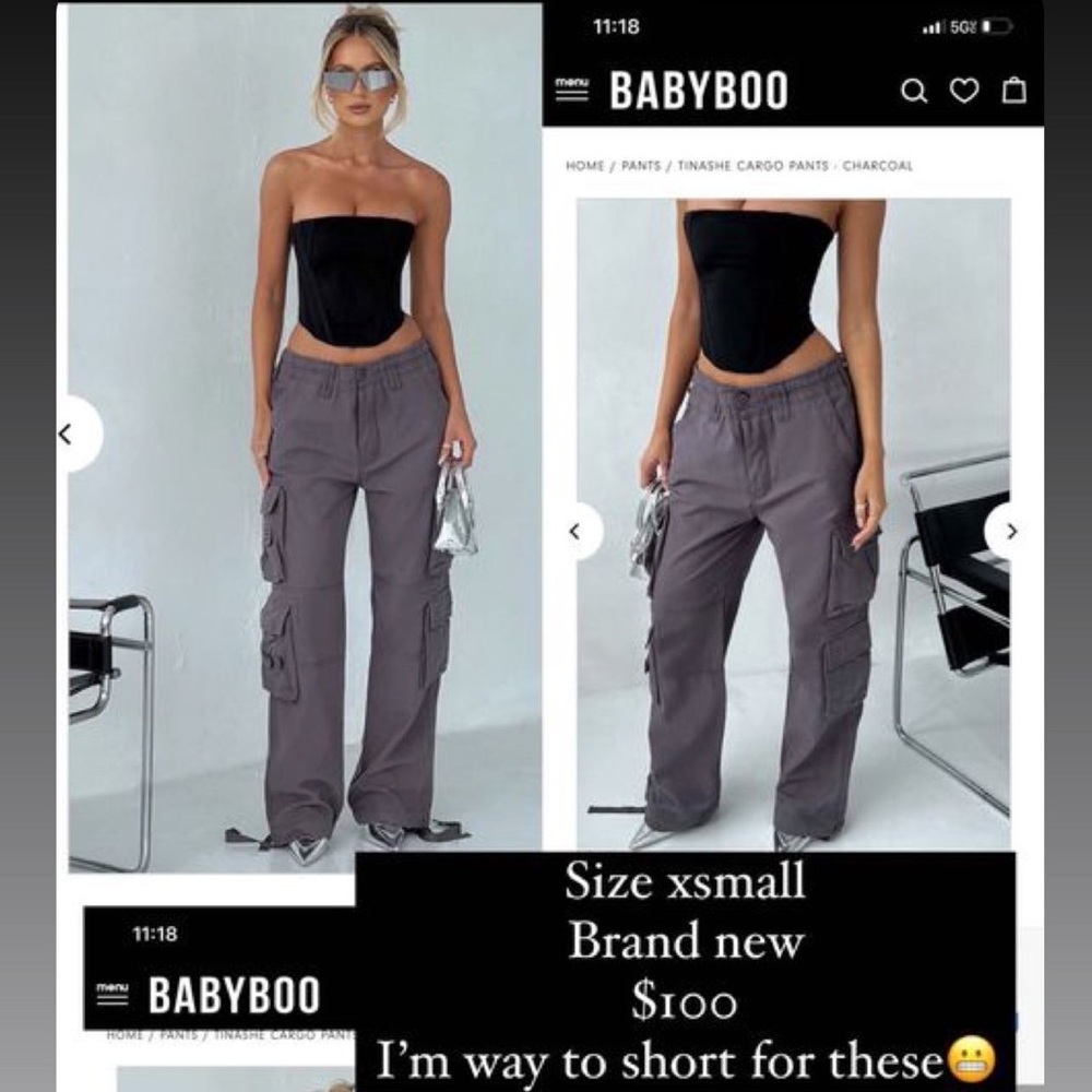 Grey cargo pants